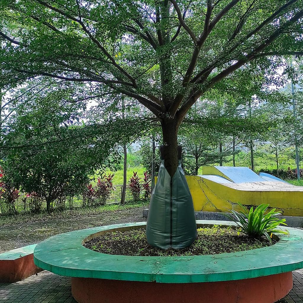 HASTHIP 90L Tree Watering Bag, PE Wear-resistant Slow Release Watering Bag for Newly Planted Trees and Shrubs, Splicable Plant Life Support Water Bag HASTHIP 90L Tree Watering Bag, PE Wear-resistant Slow Release Watering Bag for Newly Planted Trees and Shrubs, Splicable Plant Life Support Water Bag